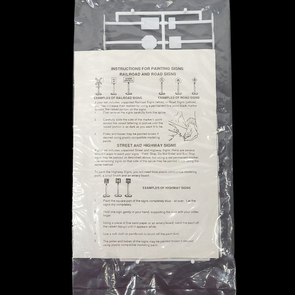 LIfe Like Trains Accessories Telephone Poles Railroad Road Signs Trees Lot - Picture 14 of 15